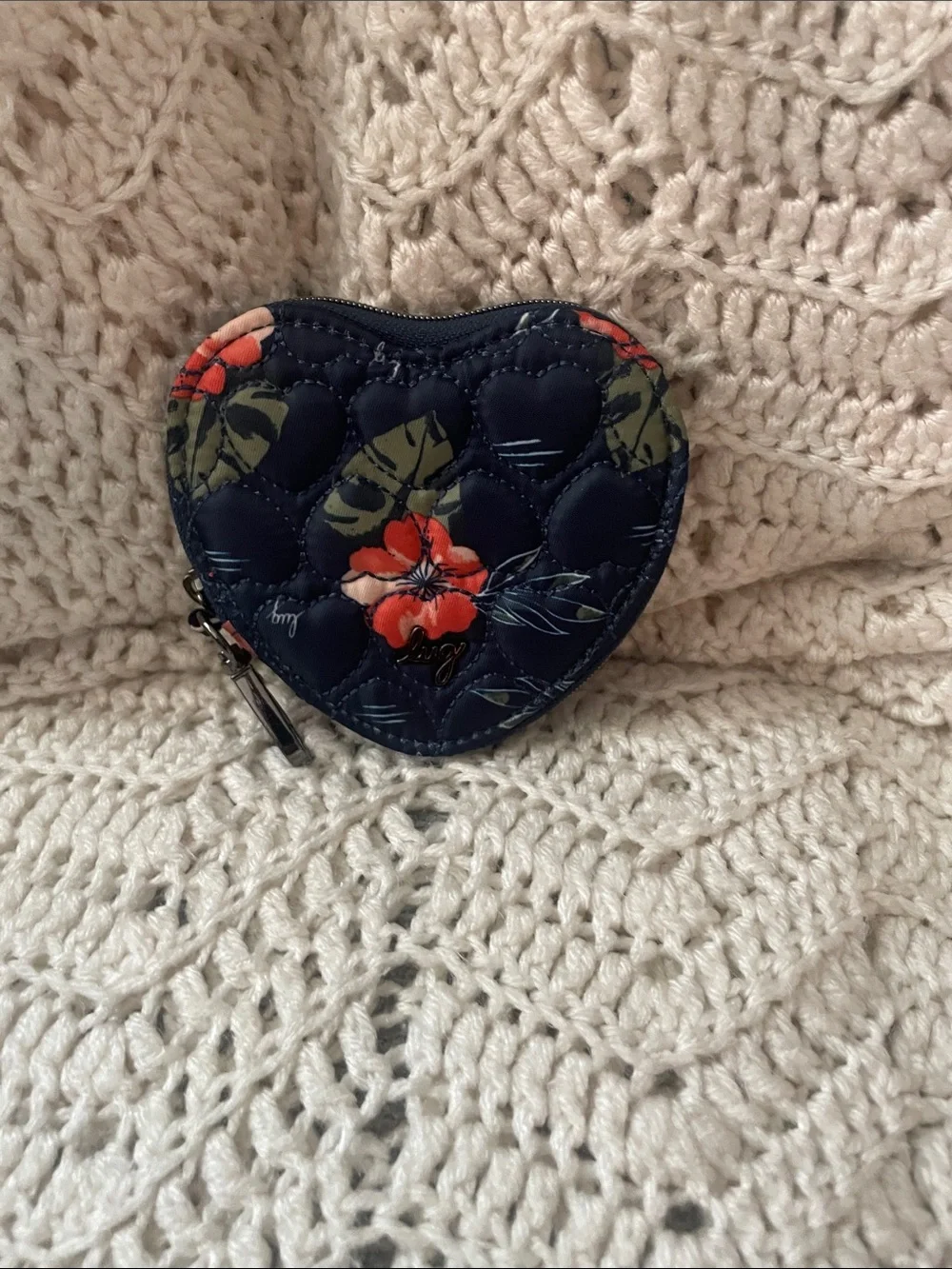 Lug Heart Pouch Aloha Navy